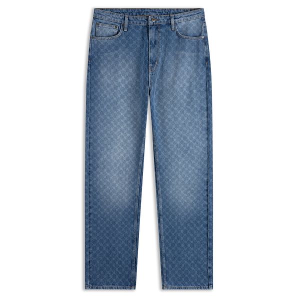 Daily Paper Amba Monogram Jeans Blauw