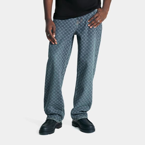 Daily Paper Amba Monogram Jeans Donker Blauw