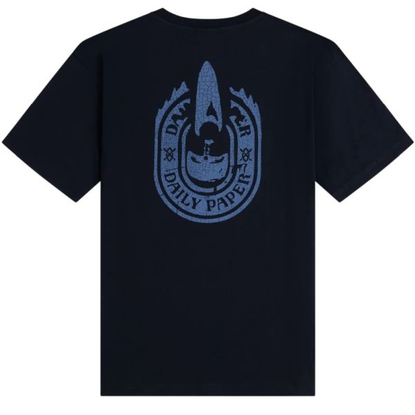Daily Paper Candle Label Boxy T-shirt Navy