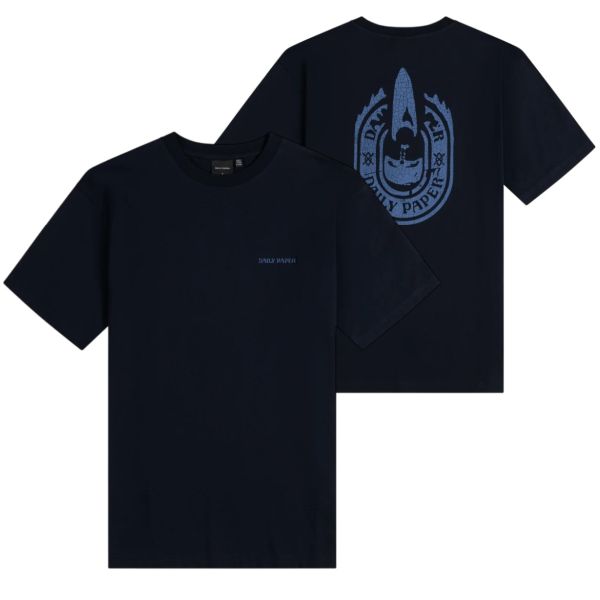 Daily Paper Candle Label Boxy T-shirt Navy