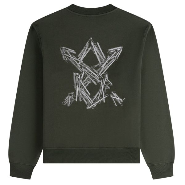 Daily Paper Matchstick Shield Sweater Donker Groen