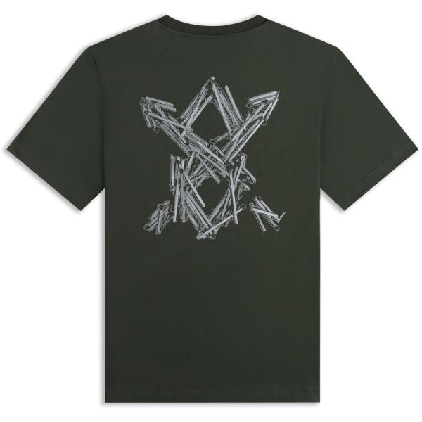 Daily Paper Matchstick Shield T-shirt Donker Groen