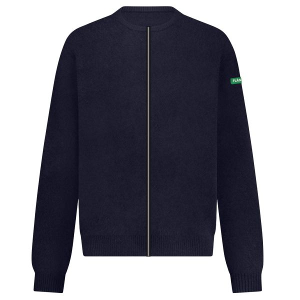 Flâneur Badge Knit Cardigan Navy