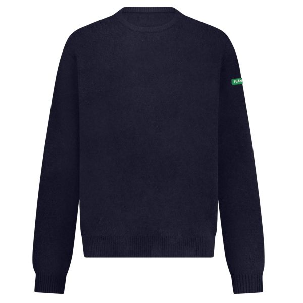 Flâneur Badge Knit Sweater Navy