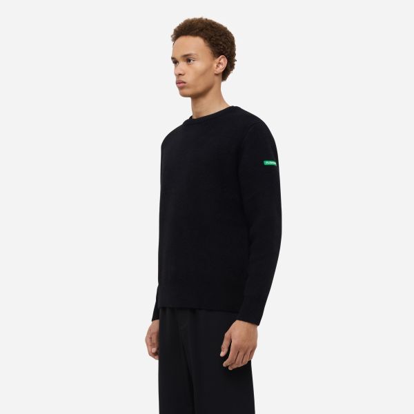 Flâneur Badge Knit Sweater Zwart