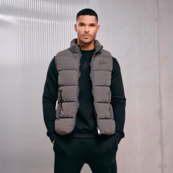 Malelions Matt Crinkle Padded Bodywarmer Bruin