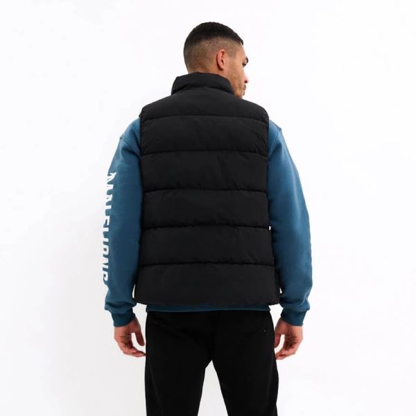 Malelions Matt Crinkle Padded Bodywarmer Zwart