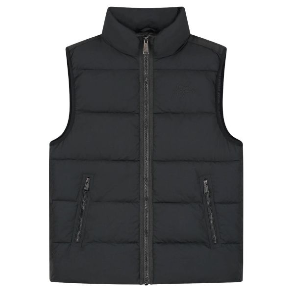 Malelions Matt Crinkle Padded Bodywarmer Zwart