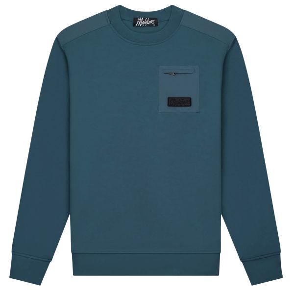 Malelions Nylon Pocket Sweater Donker Blauw