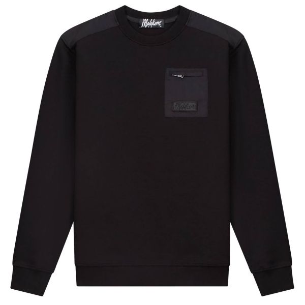 Malelions Nylon Pocket Sweater Zwart