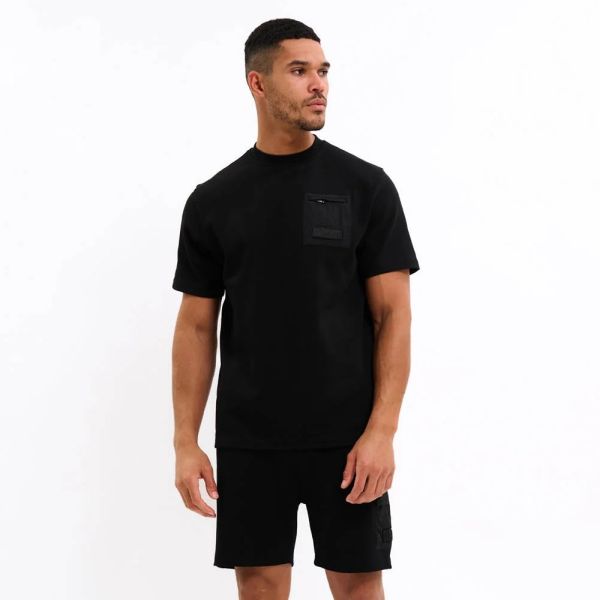 Malelions Nylon Pocket T-shirt Zwart