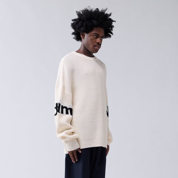 New Amsterdam Surf Association Name Knit Sweater Off White