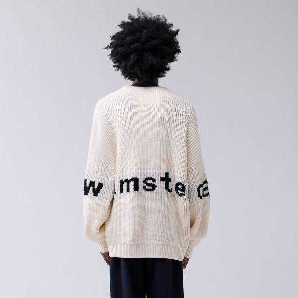 New Amsterdam Surf Association Name Knit Sweater Off White