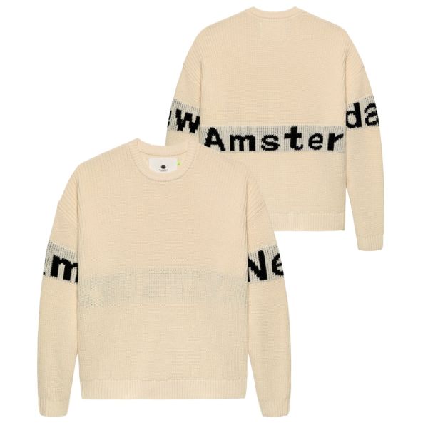 New Amsterdam Surf Association Name Knit Sweater Off White