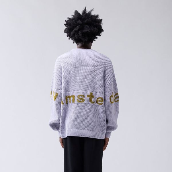 New Amsterdam Surf Association Name Knit Sweater Paars