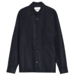 NN.07 Freddy Stripe Overshirt Navy