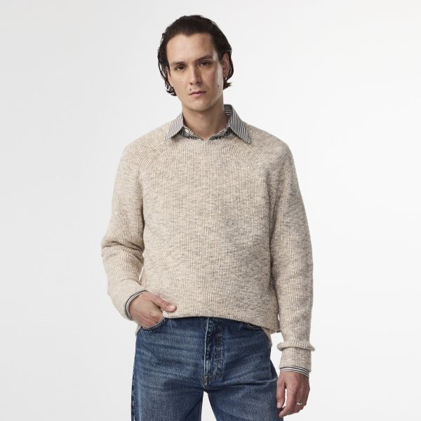 NN.07 Jacobo Boucle Sweater Off White