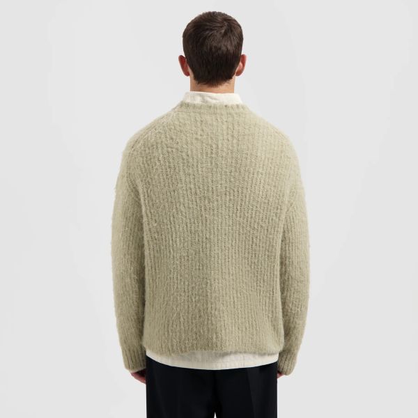 Olaf Hairy Knitted Sweater Beige