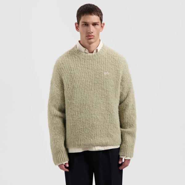 Olaf Hairy Knitted Sweater Beige
