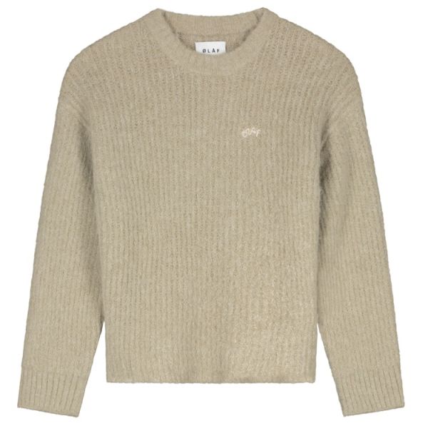 Olaf Hairy Knitted Sweater Beige