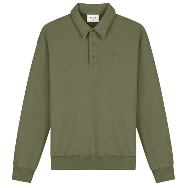Olaf Signature Longsleeve Polo Donker Groen