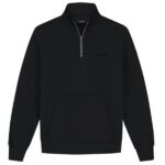 Olaf Signature Zip Mock Sweater Zwart
