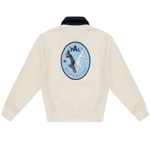PAL Sporting Goods Batting & Fielding Half Zip Sweater Off White