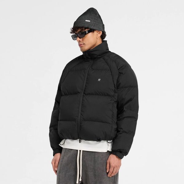 Represent Funnel Neck Puffer Zwart