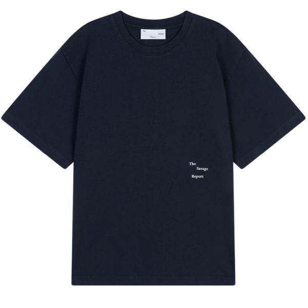 The Savage Report TSR Logo Bar T-shirt Navy