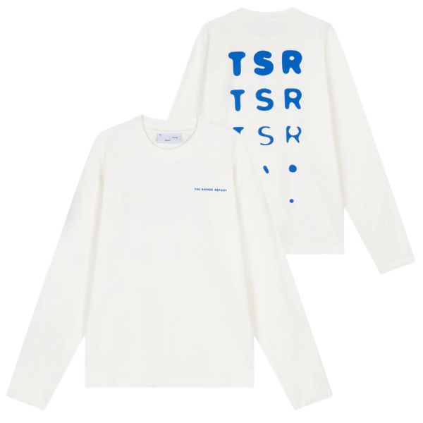 The Savage Report TSR Optic Longsleeve T-shirt Off White | Mezaldy.com