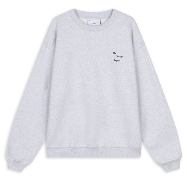 The Savage Report Wave Logo Sweater Grijs