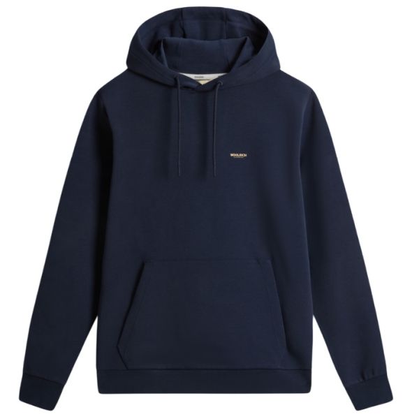 Woolrich Logo Interlock Hoodie Navy