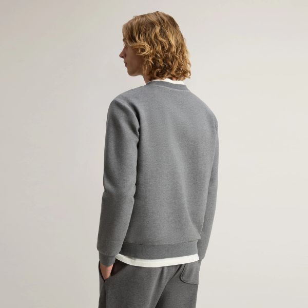 Woolrich Logo Interlock Sweater Grijs