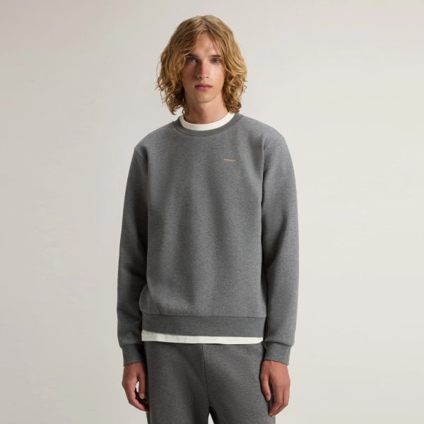 Woolrich Logo Interlock Sweater Grijs