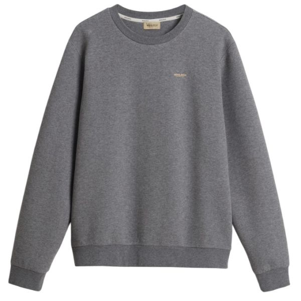 Woolrich Logo Interlock Sweater Grijs