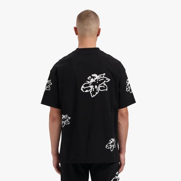 Flower T-shirt Zwart