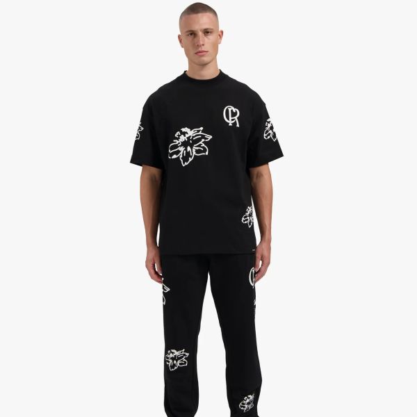 Flower T-shirt Zwart