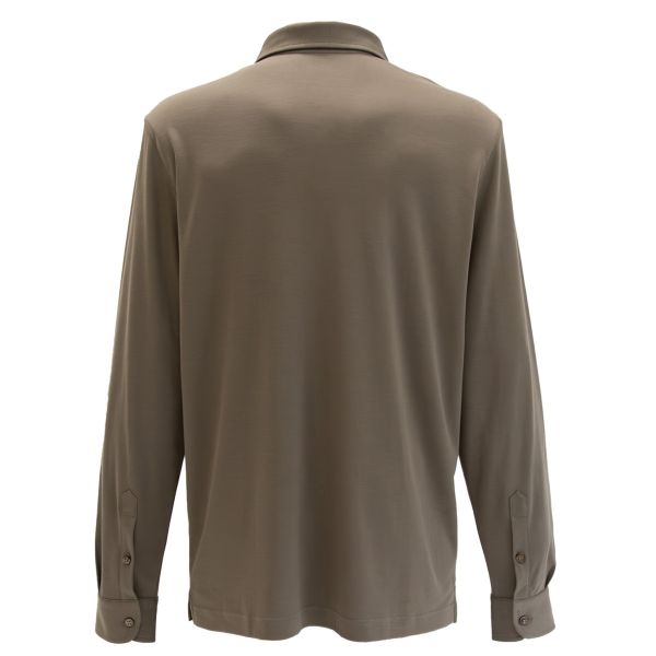 Gran Sasso Longsleeve Polo Bruin2