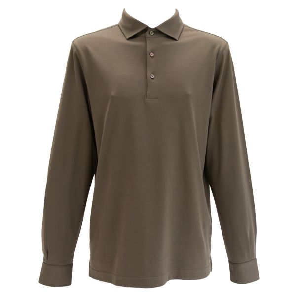 Gran Sasso Longsleeve Polo Bruin