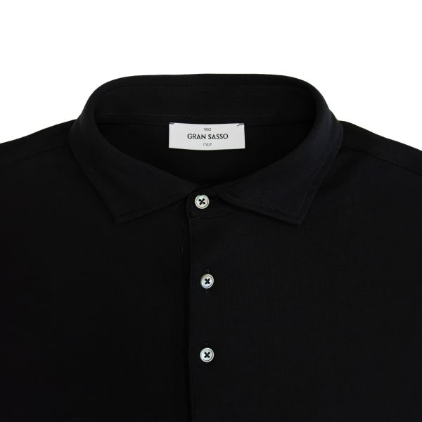 Gran Sasso Longsleeve Polo Navy