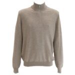 Gran Sasso Zip Mock Sweater Beige