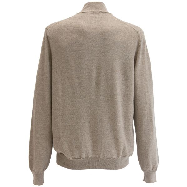 Gran Sasso Zip Mock Sweater Beige