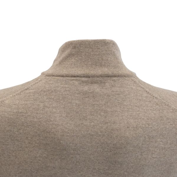 Gran Sasso Zip Mock Sweater Beige