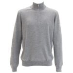 Gran Sasso Zip Mock Sweater Grijs1
