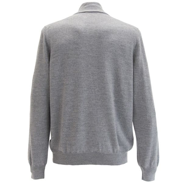 Gran Sasso Zip Mock Sweater Grijs1