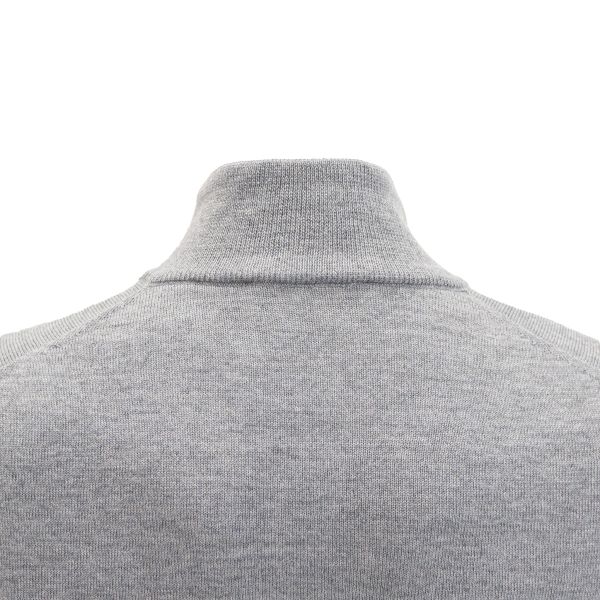 Gran Sasso Zip Mock Sweater Grijs1