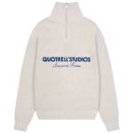 Quotrell Jace Studio Zip Up Sweater Beige
