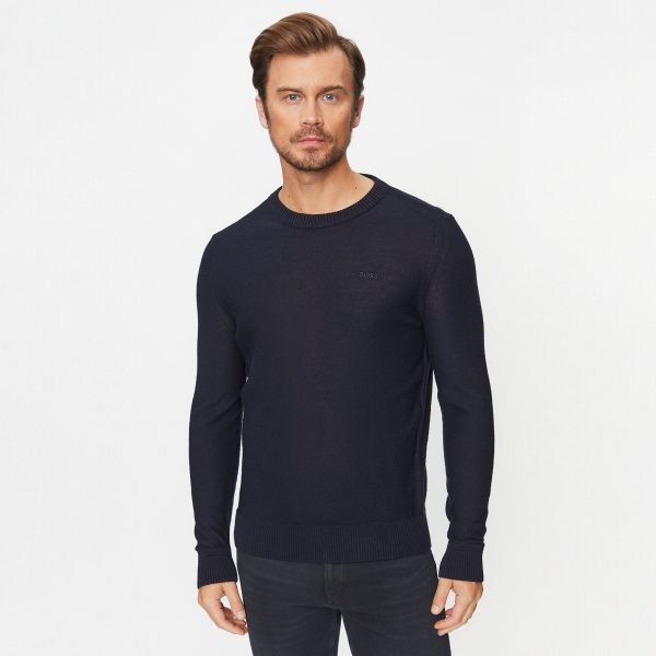 Boss Avac Pullover Sweater Navy