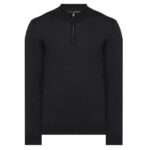 Boss Ebenji Half Zip Sweater Zwart