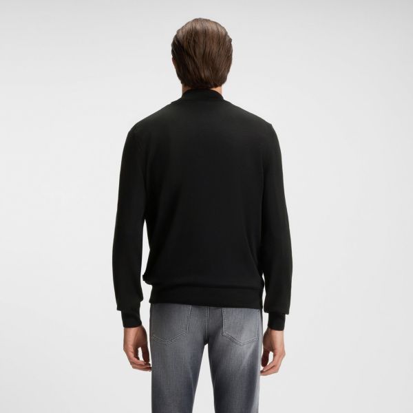 Boss Ebenji Half Zip Sweater Zwart